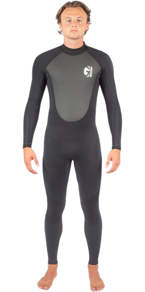 2026 Gul Hombres G-Force 3mm Back Zip Flatlock Neopreno GF1305-B7 - Black